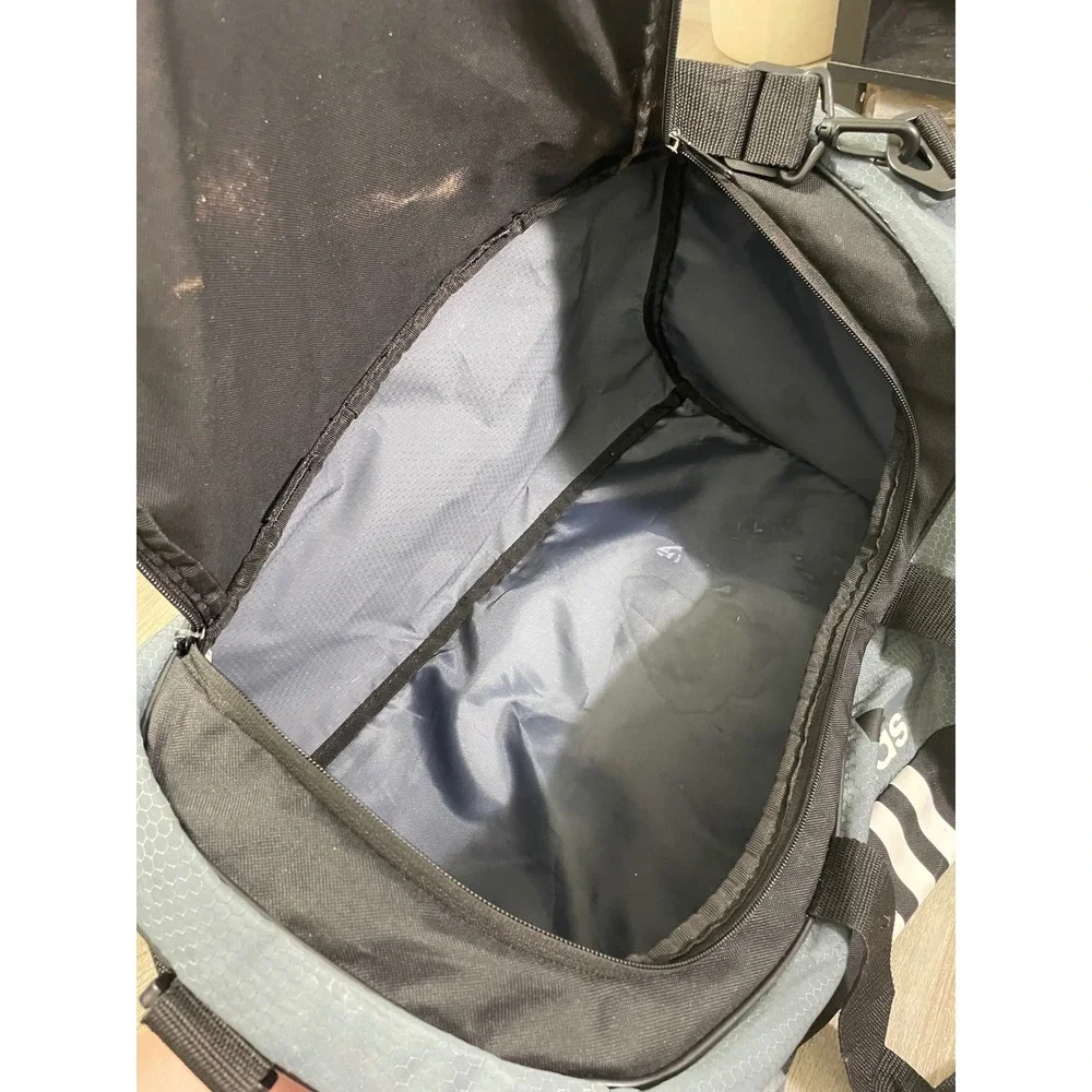 Adidas Black Gray‎ Duffle Bag Gym Sports Travel Carry On Weekend Zip